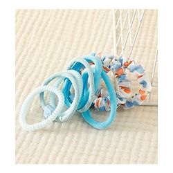 Babyhug Rubber Bands & Scrunchies Sets with Floral Applique - Light Blue