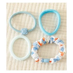 Babyhug Rubber Bands & Scrunchies Sets with Floral Applique - Light Blue