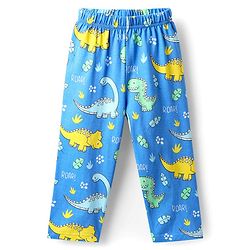 Babyhug Cotton Knit Half Sleeves Co-ords Night Suit with Dino Print - Blue