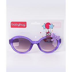 Babyhug Sunglasses With Bow Applique - Purple