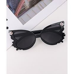 Babyhug Heart Shaped Sunglasses with Floral Applique - Beige