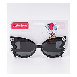 Babyhug Heart Shaped Sunglasses with Floral Applique - Beige