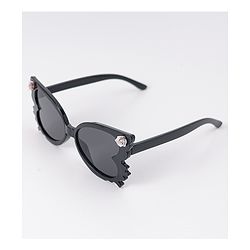Babyhug Heart Shaped Sunglasses with Floral Applique - Beige