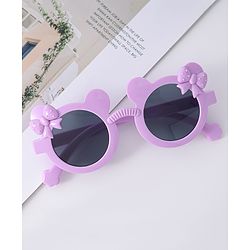 Babyhug Solid Coloured Sunglasses With Bow Design - Purple
