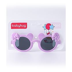 Babyhug Solid Coloured Sunglasses With Bow Design - Purple