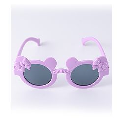 Babyhug Solid Coloured Sunglasses With Bow Design - Purple