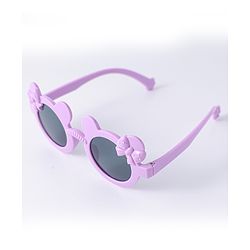 Babyhug Solid Coloured Sunglasses With Bow Design - Purple