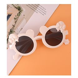 Babyhug Solid Coloured Sunglasses With Bow Design - White
