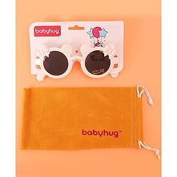 Babyhug Solid Coloured Sunglasses With Bow Design - White