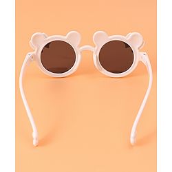 Babyhug Solid Coloured Sunglasses With Bow Design - White