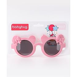 Babyhug Solid Coloured Sunglasses With Bow Design - White