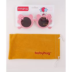 Babyhug Solid Coloured Sunglasses With Bow Design - White