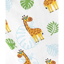 Babyhug Cotton Knit Half Sleeves Co-ords Shorts Night Suit With Giraffe Print - White