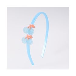 Babyhug Hairband with Bow Applique Free Size Pack Of 3 - Light Blue