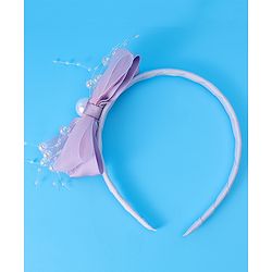Babyhug Hairband with Bow Applique & Pearl Detailing Free Size - Pink