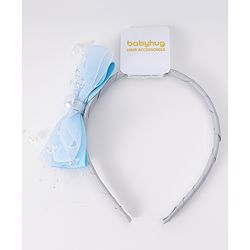 Babyhug Hairband with Bow Applique & Pearl Detailing Free Size - Pink