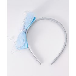 Babyhug Hairband with Bow Applique & Pearl Detailing Free Size - Pink