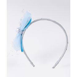 Babyhug Hairband with Bow Applique & Pearl Detailing Free Size - Pink