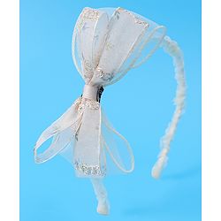 Babyhug Hairband with Bow Applique Free Size - Pink