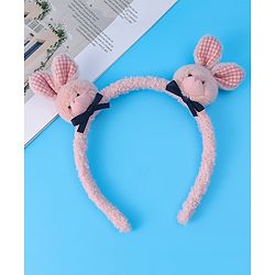 Babyhug Hairband with Bunny Applique Free Size - Pink