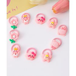Babyhug Free Size Rubber Bands With Applique Pack Of 10 - Multi Colour