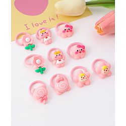 Babyhug Free Size Rubber Bands With Applique Pack Of 10 - Multi Colour