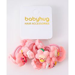Babyhug Free Size Rubber Bands With Applique Pack Of 10 - Multi Colour