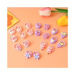 Babyhug Free Size Rubber Bands With Applique Pack Of 20 - Multi Colour