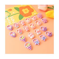 Babyhug Free Size Rubber Bands With Applique Pack Of 20 - Multi Colour