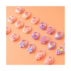 Babyhug Free Size Rubber Bands With Applique Pack Of 20 - Multi Colour