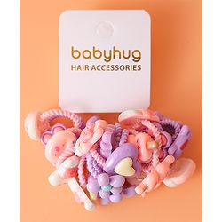 Babyhug Free Size Rubber Bands With Applique Pack Of 20 - Multi Colour