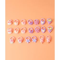 Babyhug Free Size Rubber Bands With Applique Pack Of 20 - Multi Colour