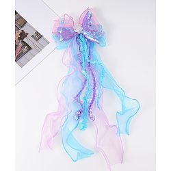 Babyhug Hair Clip with Bow & Butterfly Applique - Pink & Plum