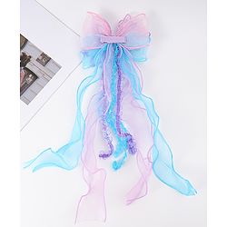 Babyhug Hair Clip with Bow & Butterfly Applique - Pink & Plum