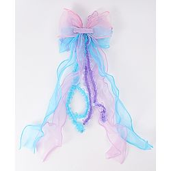 Babyhug Hair Clip with Bow & Butterfly Applique - Pink & Plum