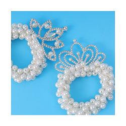 Babyhug Free Size Scrunchies with Pearl & Diamond Detailing Pack of 2 - White