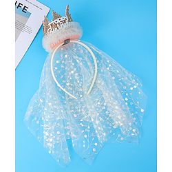 Babyhug Hair Bands With Tiara - Pink