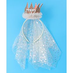Babyhug Hair Bands With Tiara - Pink
