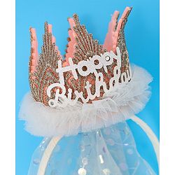 Babyhug Hair Bands With Tiara - Pink