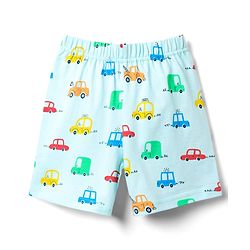 Babyhug Cotton Knit Half Sleeves Co-ords Shorts Night Suit With Vehicle Print - Light Blue