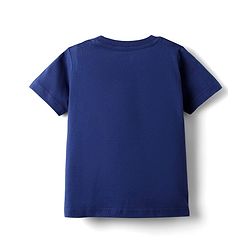 Babyhug Cotton Knit Half Sleeves Shorts Night Suit With Monsters Print - Navy Blue
