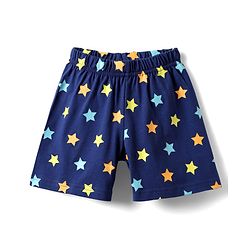 Babyhug Cotton Knit Half Sleeves Shorts Night Suit With Monsters Print - Navy Blue