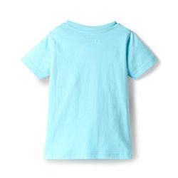 Babyhug Cotton Knit Half Sleeves Shorts Night Suit with Dino Print - Blue