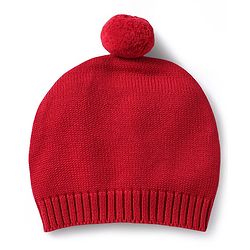 Babyhug Organic Cotton Knit Raglan Sleeves Sweater Set with Cap Reindeer Patch & Stripes - Grey & Red