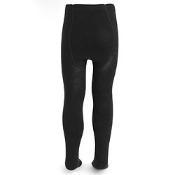 Cute Walk by Babyhug Knit Full Length Antibacterial Solid Colour Tights - Black