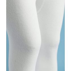Cute Walk by Babyhug Knit Full Length Antibacterial Solid Colour Tights - White