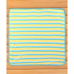 Babyhug 100% Cotton Terry Knit Hooded Bath Towel with Animal Print L 76 x B 76 cm - Blue