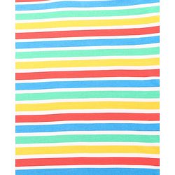 Babyhug Cotton Terry Knit Hooded Bath Towel with Stripe Design & Bear Print L 76 x B 76 cm - Multicolor