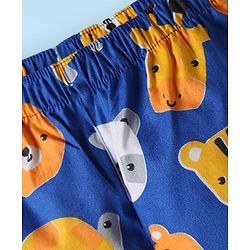 Babyhug Cotton Woven Boxers With Dino & Vehicle Print Pack Of 3 - Navy Blue Royal Blue & White
