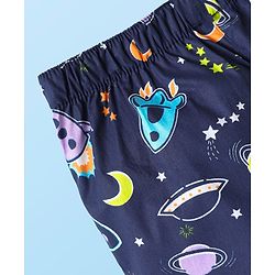 Babyhug 100% Cotton Woven Boxers With Vehicle & Space Theme Print Pack Of 3 - Red Navy Blue & White